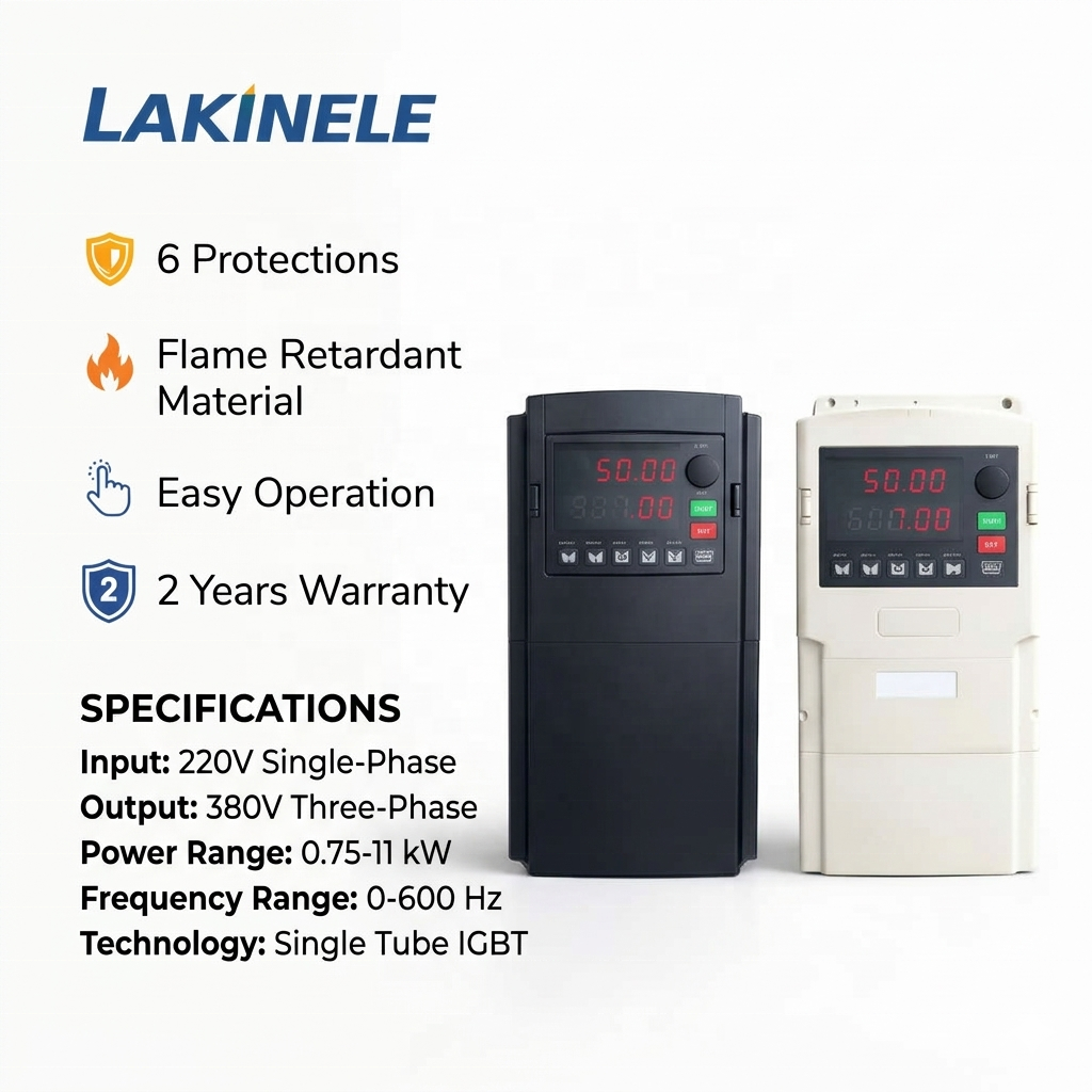 1.5kW 2HP Single to 3 Phase 220V to 380V VFD
